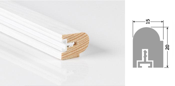 20mm x 15mm 3m Timber Staff Bead Primed (30 Lengths)