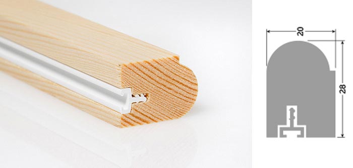 28mm x 20mm 3m Timber Staff Bead Unprimed  (20 Lengths)