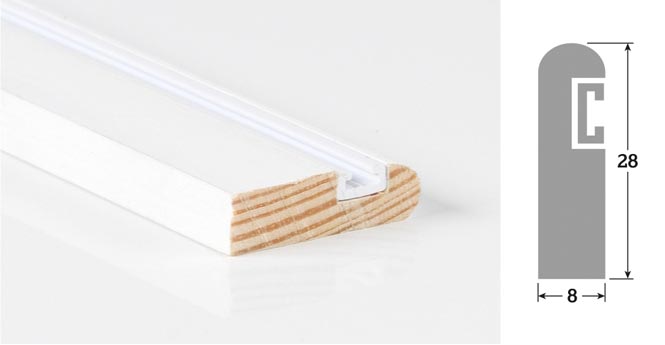 28mm x 8mm 3m Timber Parting Bead Primed (Single Length)
