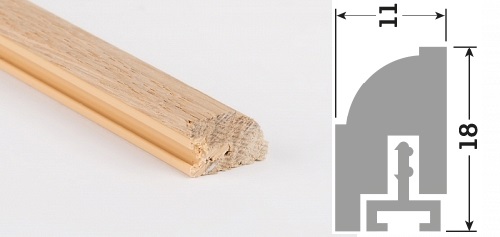 18x11mm 3m FSC Oak Timber Door Blade Unprimed (30 Lengths)
