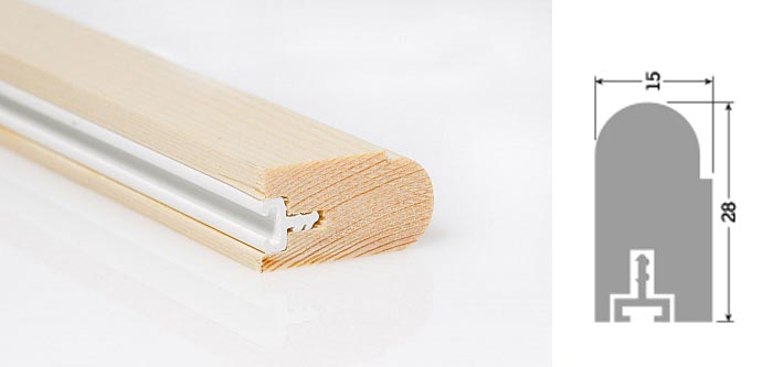 28mm x 15mm 3m Timber Staff Bead Unprimed (25 Lengths)